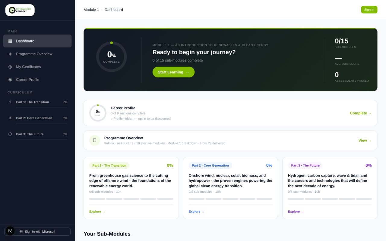Renewables Connect — Platform